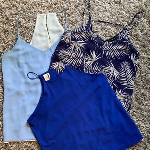 *Bundle* Assorted Blue Camisole Tank Tops